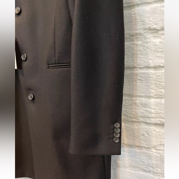 NWT PS Paul Smith Mens SB Overcoat Black Wool Cashmere Sz XXL - Picture 5 of 10